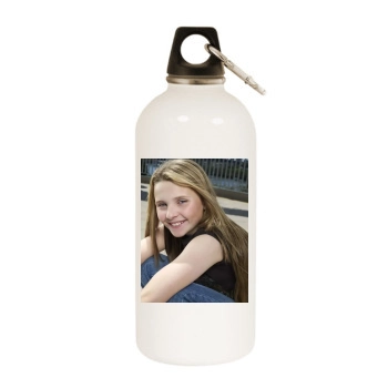 Abigail Breslin White Water Bottle With Carabiner