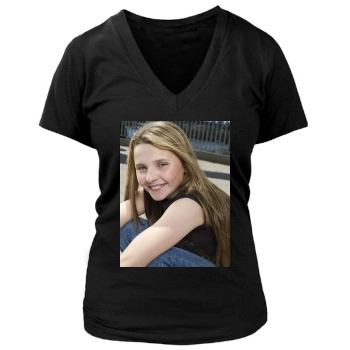 Abigail Breslin Women's Deep V-Neck TShirt