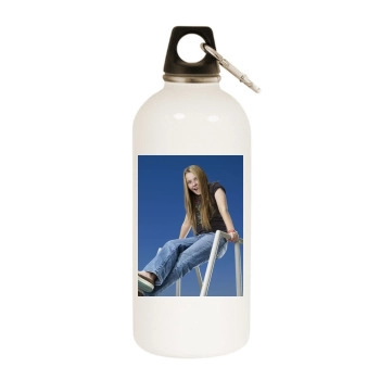 Abigail Breslin White Water Bottle With Carabiner