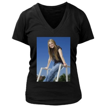 Abigail Breslin Women's Deep V-Neck TShirt