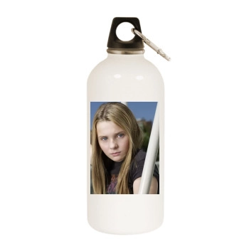 Abigail Breslin White Water Bottle With Carabiner