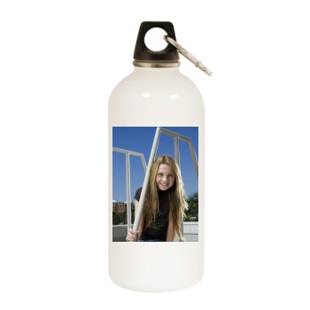 Abigail Breslin White Water Bottle With Carabiner