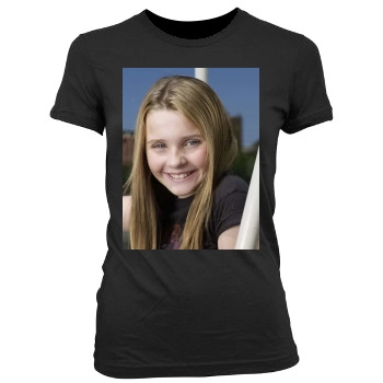 Abigail Breslin Women's Junior Cut Crewneck T-Shirt