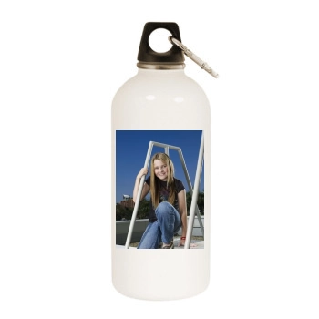 Abigail Breslin White Water Bottle With Carabiner