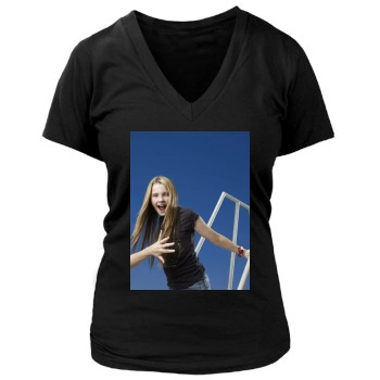 Abigail Breslin Women's Deep V-Neck TShirt