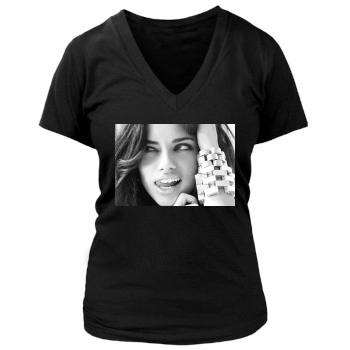 Adriana Lima Women's Deep V-Neck TShirt