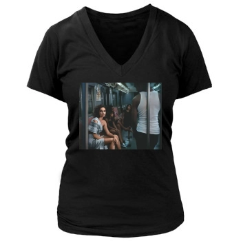 Adriana Lima Women's Deep V-Neck TShirt