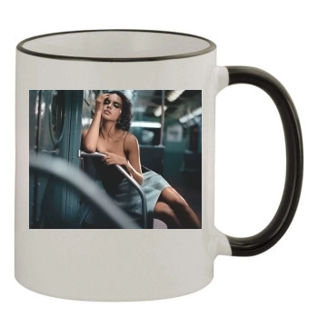 Adriana Lima 11oz Colored Rim & Handle Mug