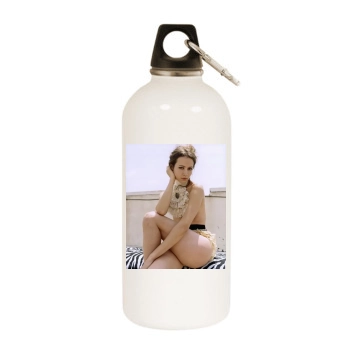 Amy Acker White Water Bottle With Carabiner