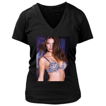 Adriana Lima Women's Deep V-Neck TShirt