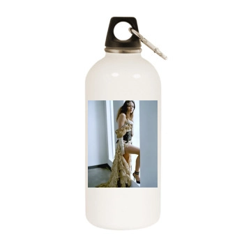 Amy Acker White Water Bottle With Carabiner