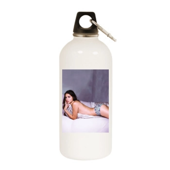 Adriana Lima White Water Bottle With Carabiner