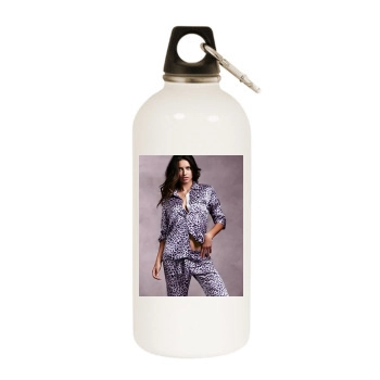 Adriana Lima White Water Bottle With Carabiner