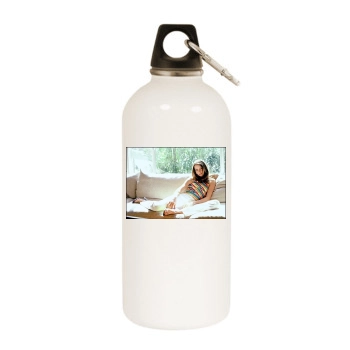 Amy Acker White Water Bottle With Carabiner