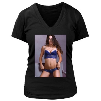 Adriana Lima Women's Deep V-Neck TShirt