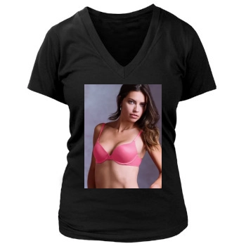 Adriana Lima Women's Deep V-Neck TShirt