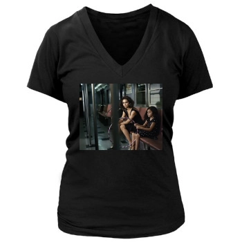 Adriana Lima Women's Deep V-Neck TShirt