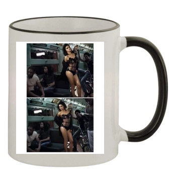 Adriana Lima 11oz Colored Rim & Handle Mug