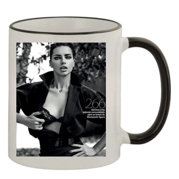 Adriana Lima 11oz Colored Rim & Handle Mug