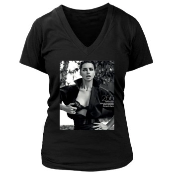 Adriana Lima Women's Deep V-Neck TShirt