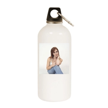 Amy Adams White Water Bottle With Carabiner