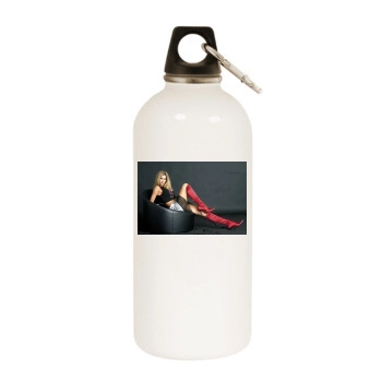 Adriana Volpe White Water Bottle With Carabiner