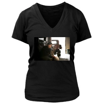 Adrien Brody Women's Deep V-Neck TShirt