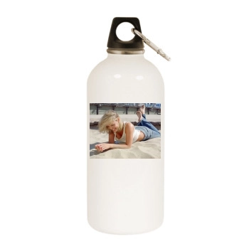 Agnes Bruckner White Water Bottle With Carabiner