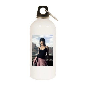 Amy Lee White Water Bottle With Carabiner