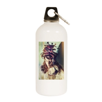 Alana Zimmer White Water Bottle With Carabiner