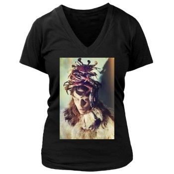 Alana Zimmer Women's Deep V-Neck TShirt