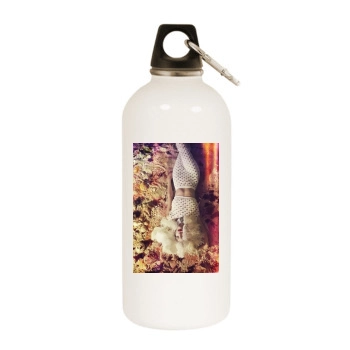 Alana Zimmer White Water Bottle With Carabiner