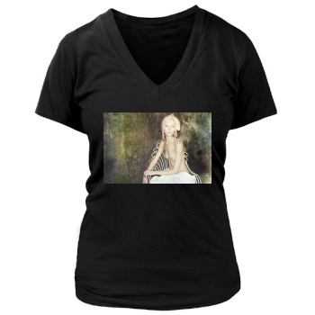 Alana Zimmer Women's Deep V-Neck TShirt