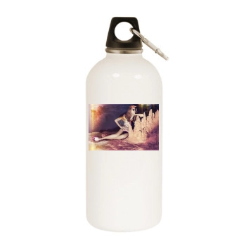 Alana Zimmer White Water Bottle With Carabiner