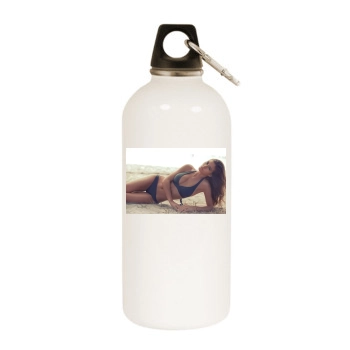 Alejandra Guilmant White Water Bottle With Carabiner