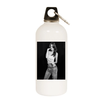 Alejandra Guilmant White Water Bottle With Carabiner