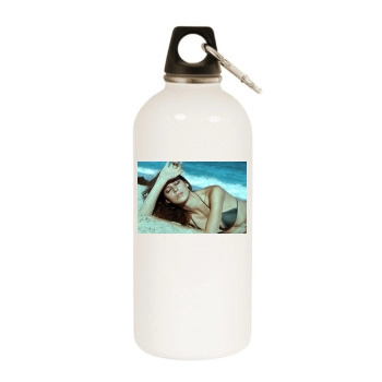 Alejandra Guilmant White Water Bottle With Carabiner