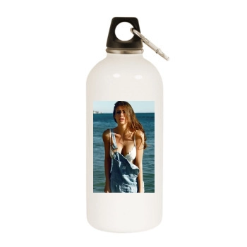 Alejandra Guilmant White Water Bottle With Carabiner