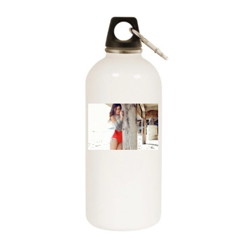 Alejandra Guilmant White Water Bottle With Carabiner