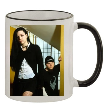 Amy Lee 11oz Colored Rim & Handle Mug