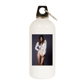 Alejandra Guilmant White Water Bottle With Carabiner