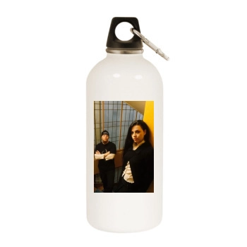 Amy Lee White Water Bottle With Carabiner