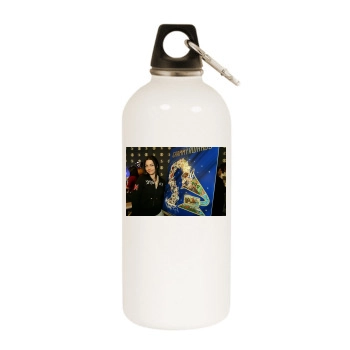 Amy Lee White Water Bottle With Carabiner