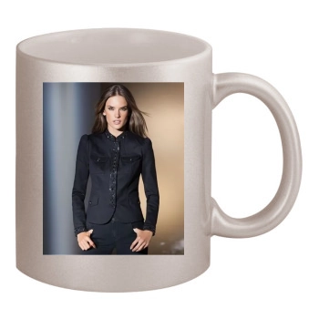 Alessandra Ambrosio 11oz Metallic Silver Mug