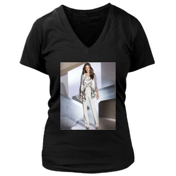 Alessandra Ambrosio Women's Deep V-Neck TShirt