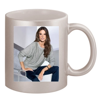 Alessandra Ambrosio 11oz Metallic Silver Mug