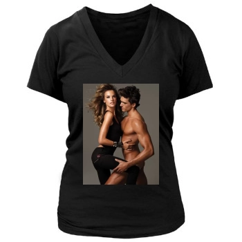 Alessandra Ambrosio Women's Deep V-Neck TShirt