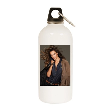 Alessandra Ambrosio White Water Bottle With Carabiner