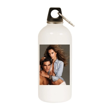 Alessandra Ambrosio White Water Bottle With Carabiner