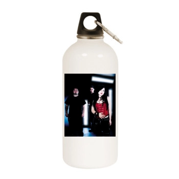 Amy Lee White Water Bottle With Carabiner